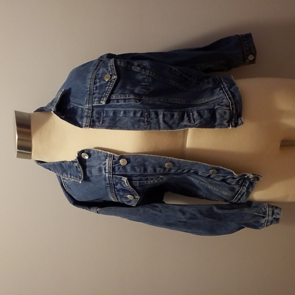 GAP Kids JACKET Coat Size XL UNISEX Denim Jean Jacket Blue Classic Vintage Style